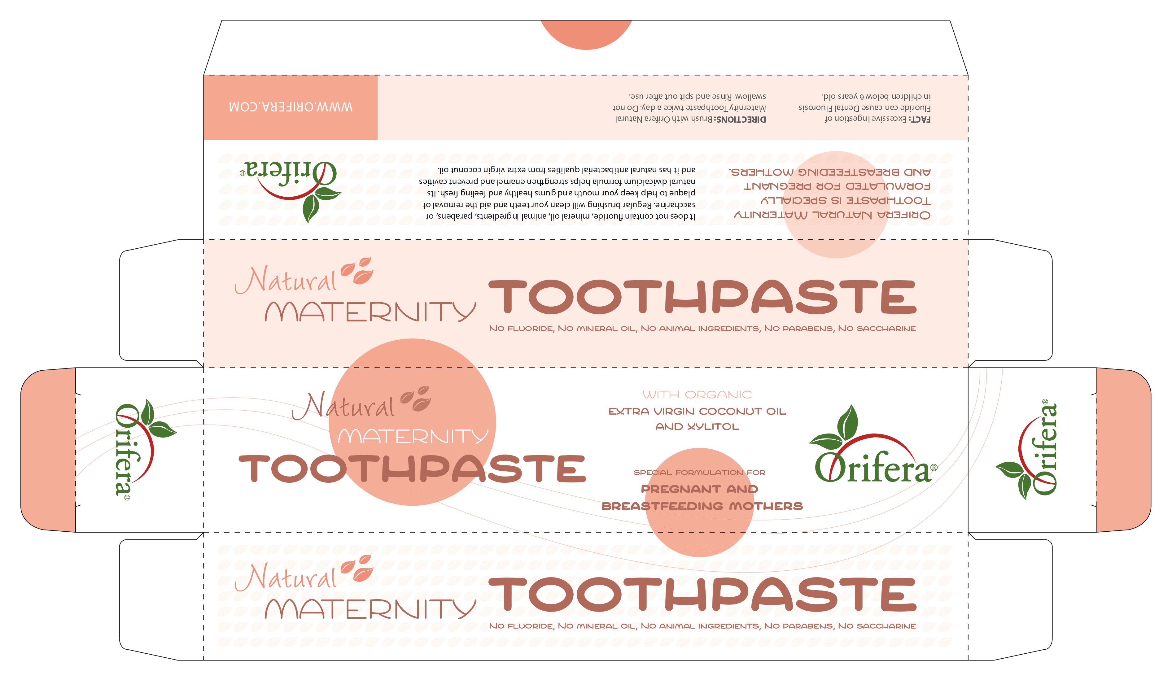 orifera zubná pasta, obalový design